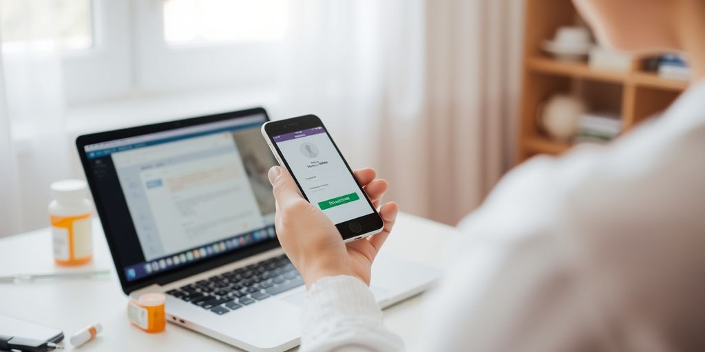 Renewing prescription online with smartphone
