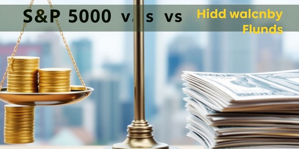 Close-up of a scale with coins and money.