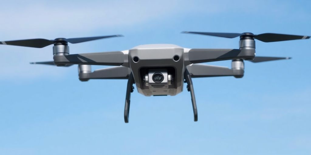 Drone DJI en vol, retour vers le point de départ.