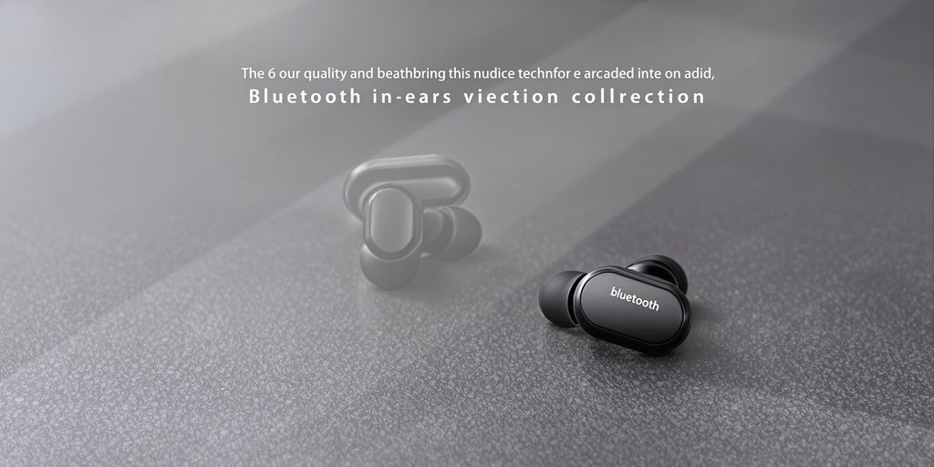 Moderne Bluetooth In-Ear-Kopfhörer auf weißem Hintergrund.