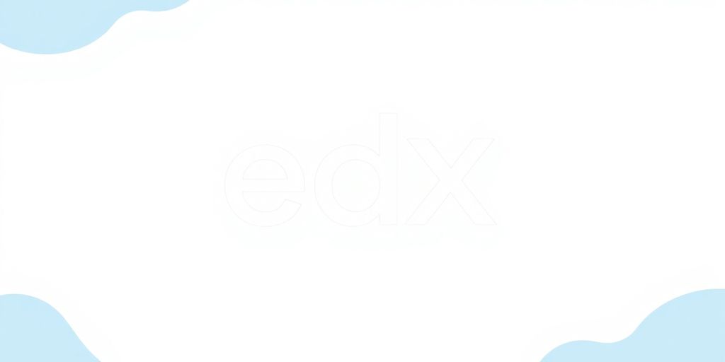 edX logo with abstract learning elements.