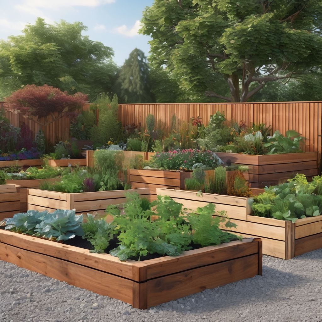 raised garden beds with various woods in different climates