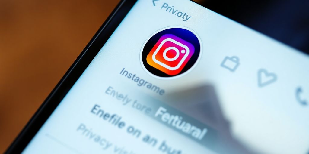 Smartphone mit Instagram-Profil auf dem Bildschirm.