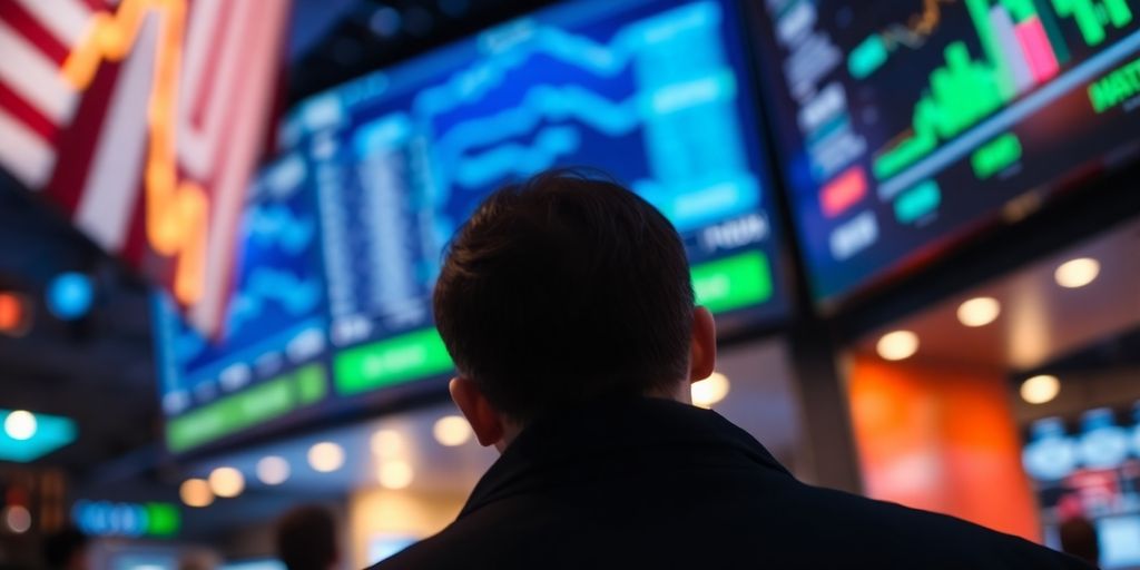 Focused trader observing market dynamics.