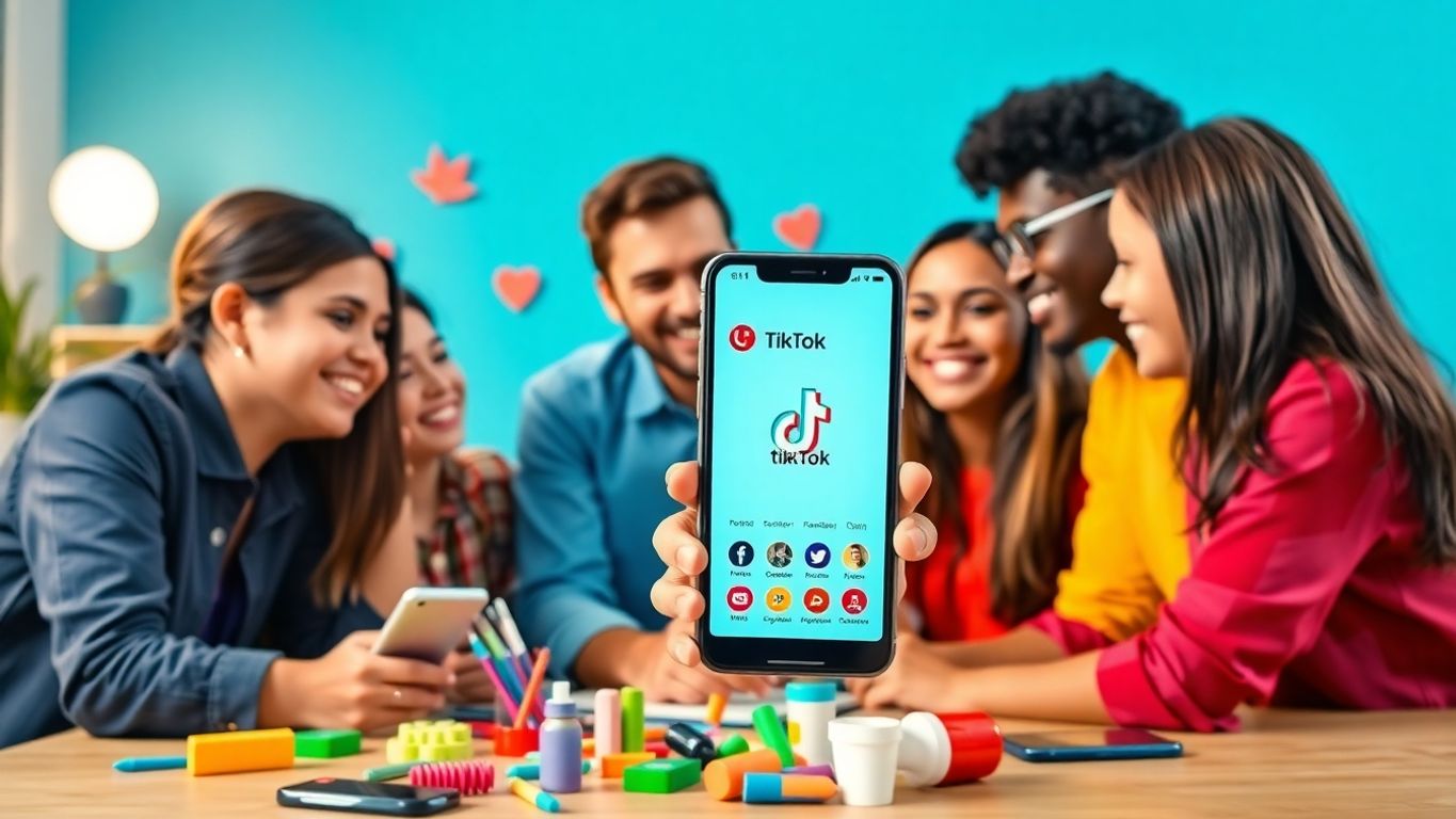 Group of marketers collaborating on TikTok strategies.