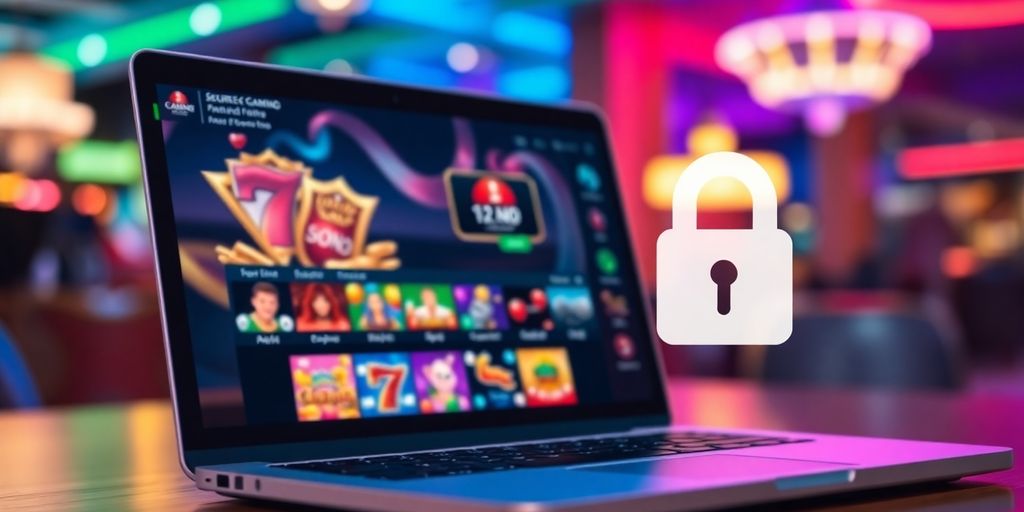 ภาพใกล้ของคาสิโนออนไลน์ที่ปลอดภัย