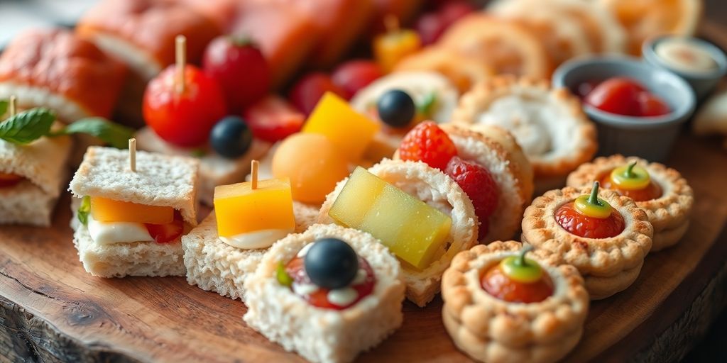 อาหารว่างหลากหลายสีสันน่ารับประทาน