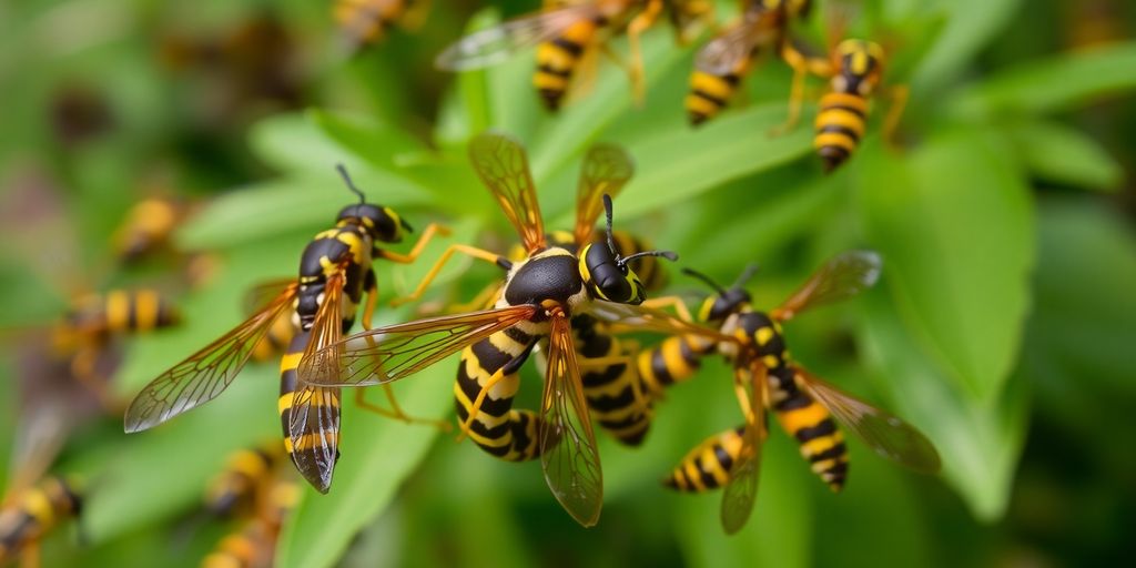 Viespi în habitatul lor natural, detalii și comportament.