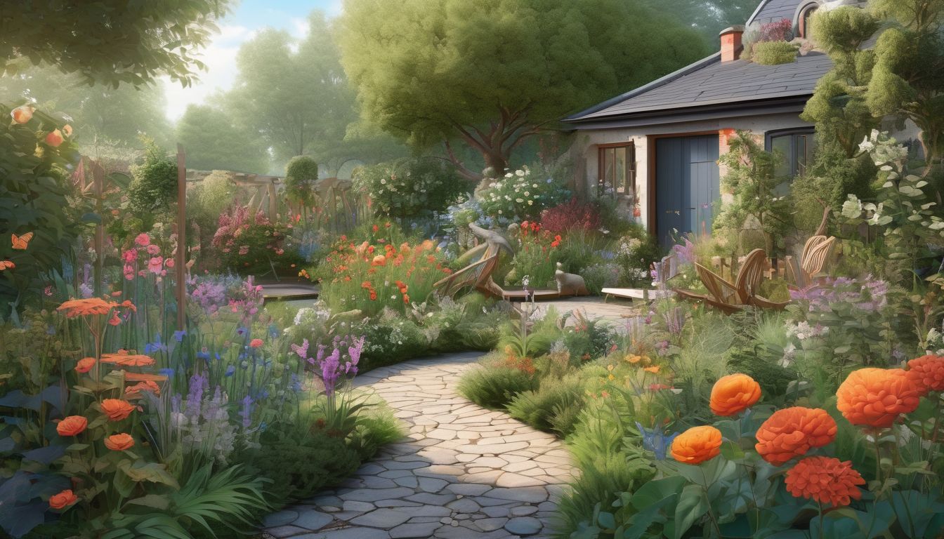 beautiful garden with wildlife