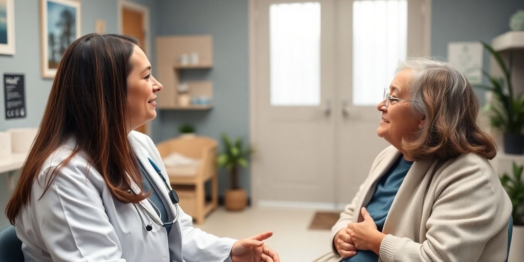 Patient und Arzt: Behandlung von Divertikulitis in moderner Praxis.