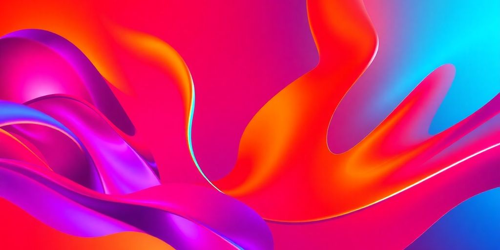 Dynamic abstract shapes with bold, inviting color gradients.