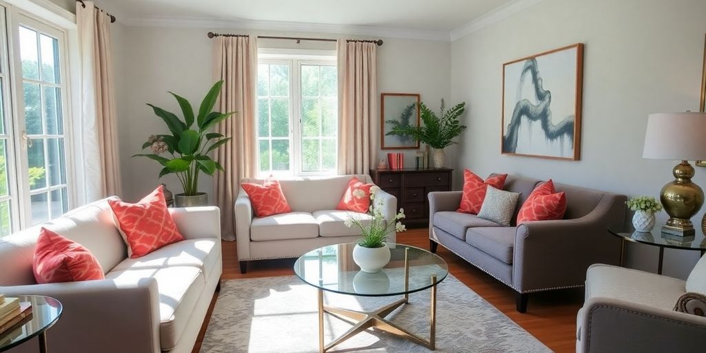 Cozy living room with Wayfair furniture and decor.