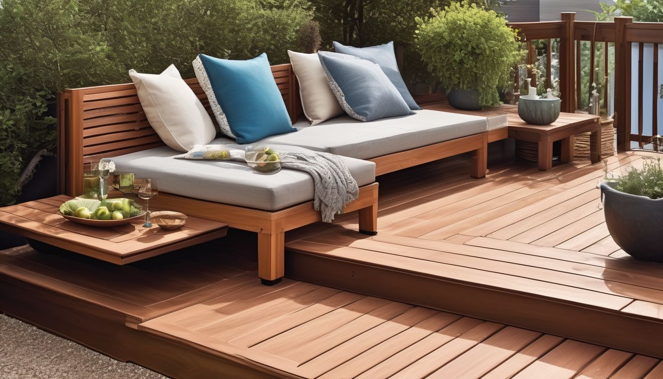 outdoor decking with accessories