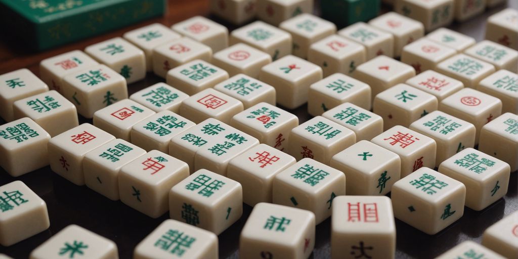 Close-up of Mahjong tiles with title 'Decoding the Names of Mahjong Tiles: A Beginner's Guide' overlayed.