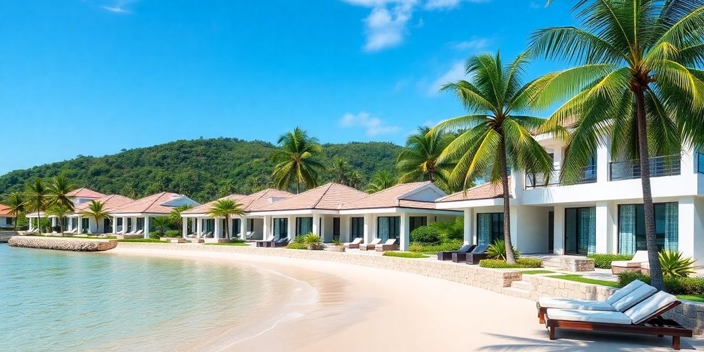 Luxurious beachfront properties in Koh Samui, Thailand.