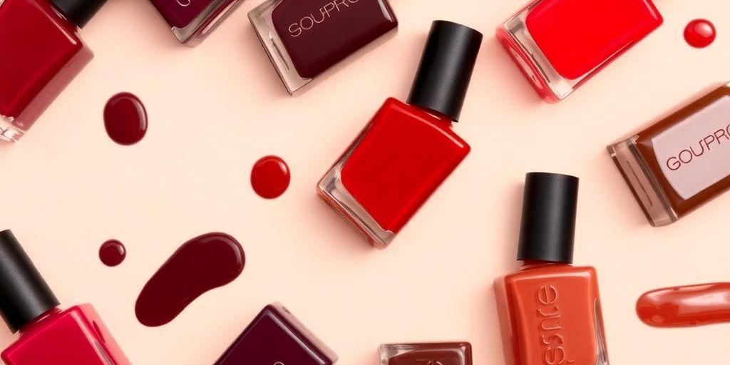 Coleção de esmaltes para pele morena em diversas cores.