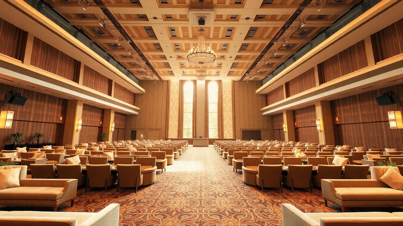 Elegant Dallas event venue interior with comfortable seating.