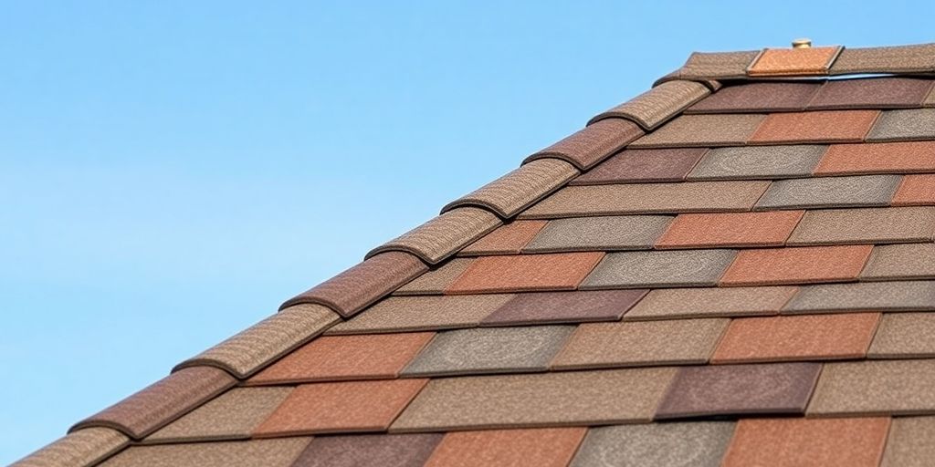 CertainTeed shingles on a roof under clear blue sky.
