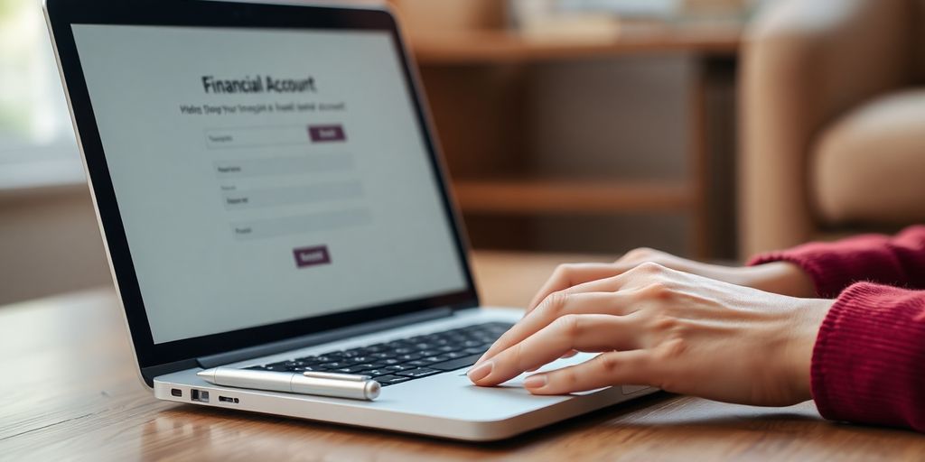 Person opening a brokerage account online.