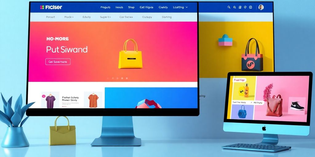 Modern ecommerce website interface.