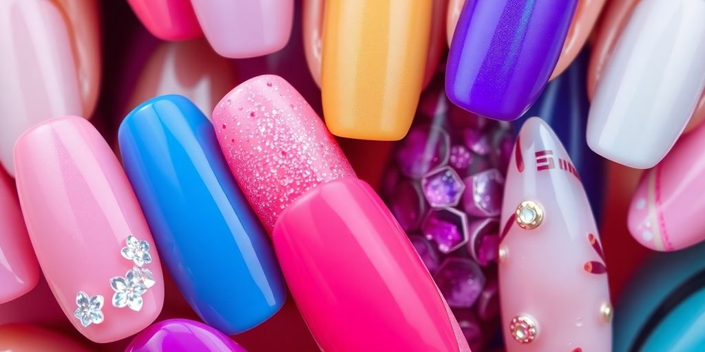 Модные ногти 2025: яркие цвета и текстуры.