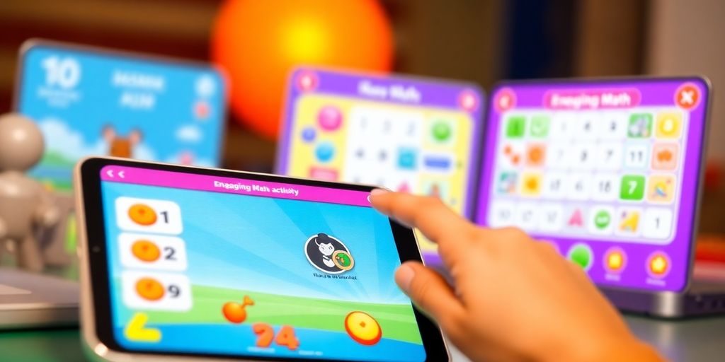 Hooda Math App interface with colorful games.