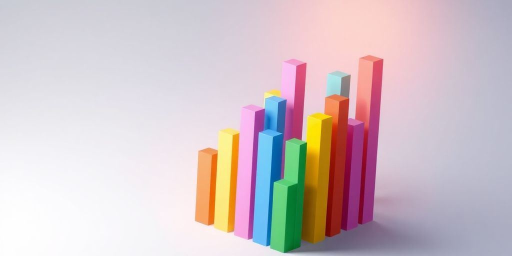 Colorful bar chart with spreadsheet data.