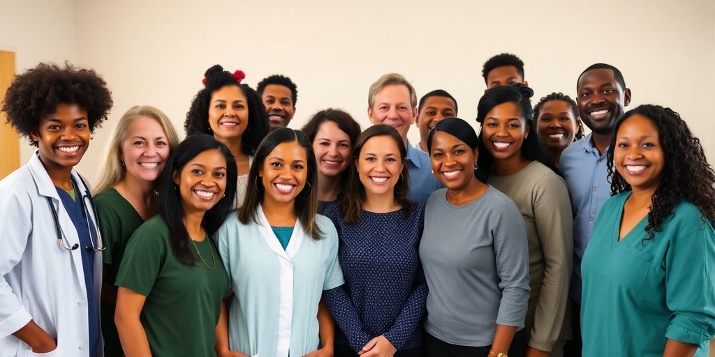 House of Wellness cast smiling, looking friendly.