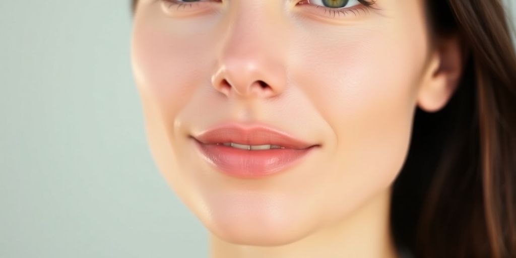 Woman with glowing, even-toned skin.