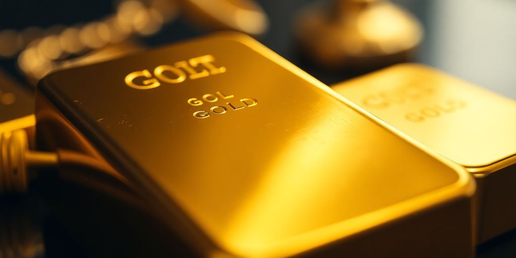 Lingot d'or avec une partie coupée.