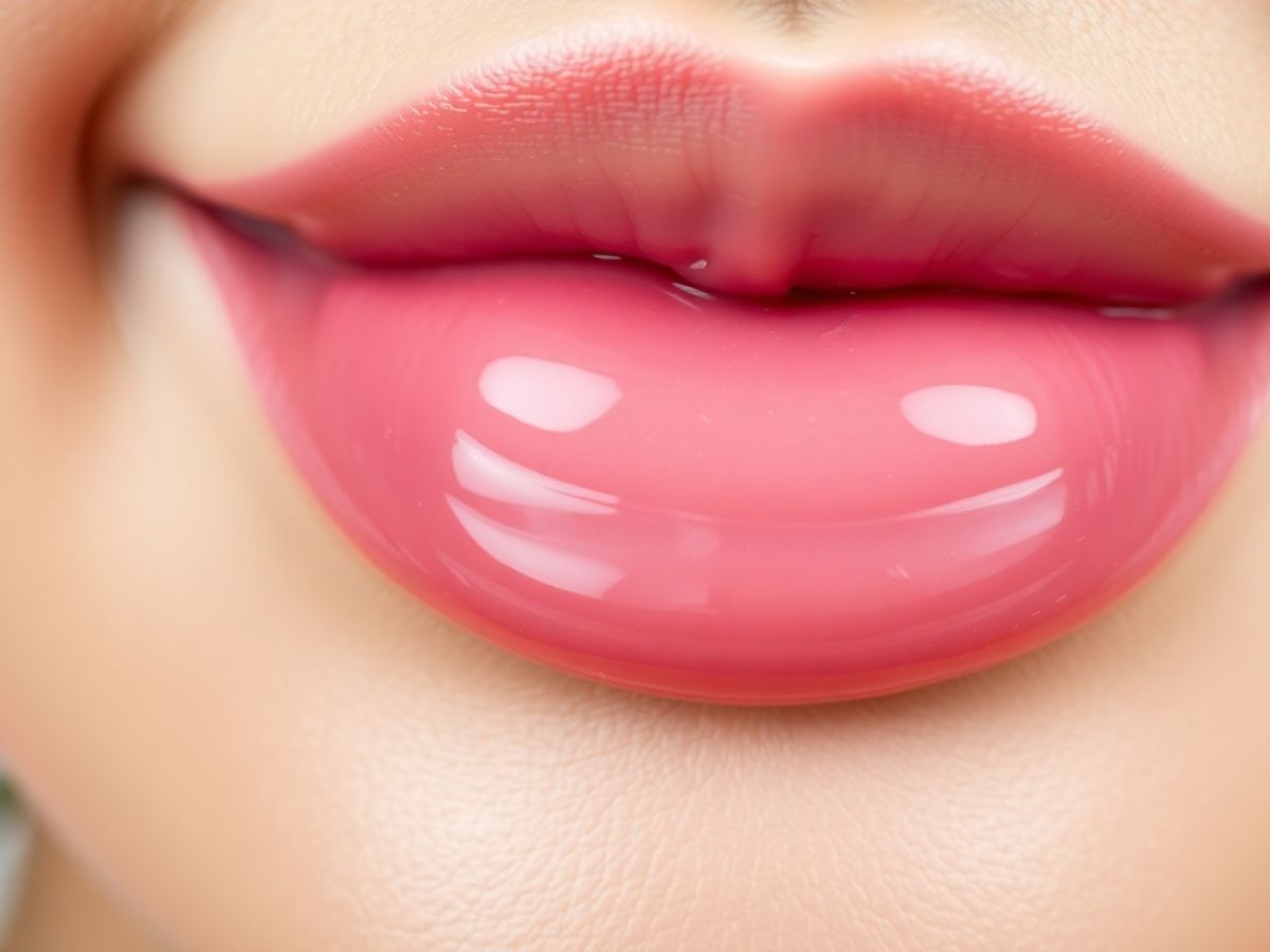 Labbra lisce con crema aromatiche colorate.