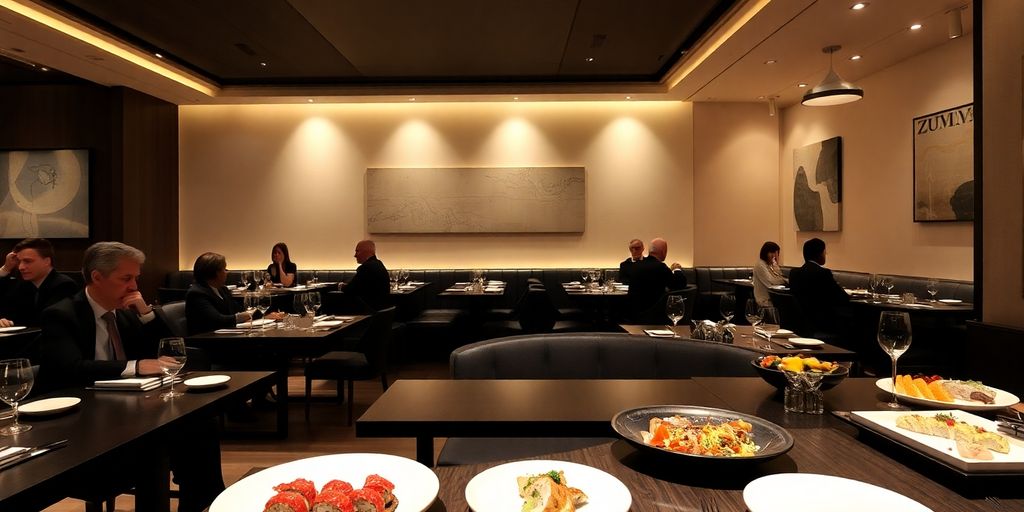Zuma Istanbul restaurant, vibrant, elegant, and modern.