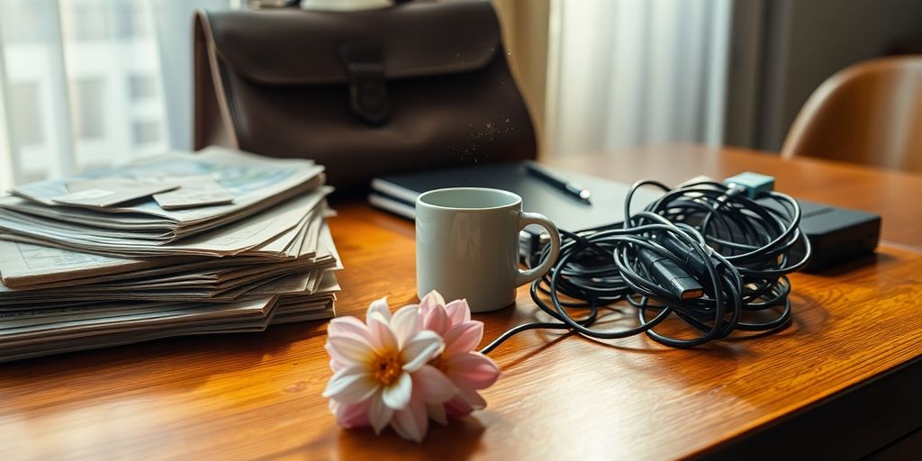 Objets non acceptés sur un bureau