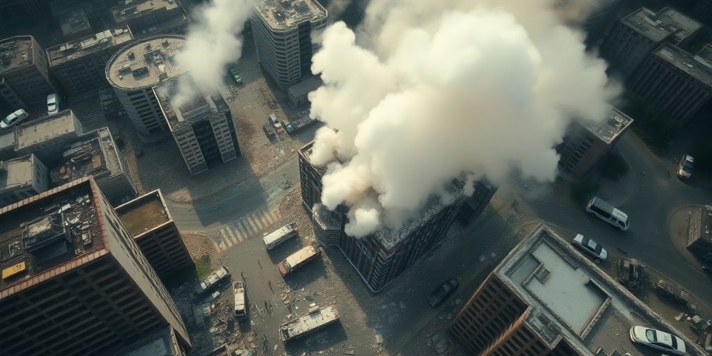 Destruction après une explosion à Wilmington.