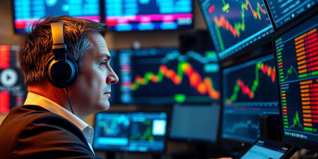 Trader focused on options strategies during earnings announcements.