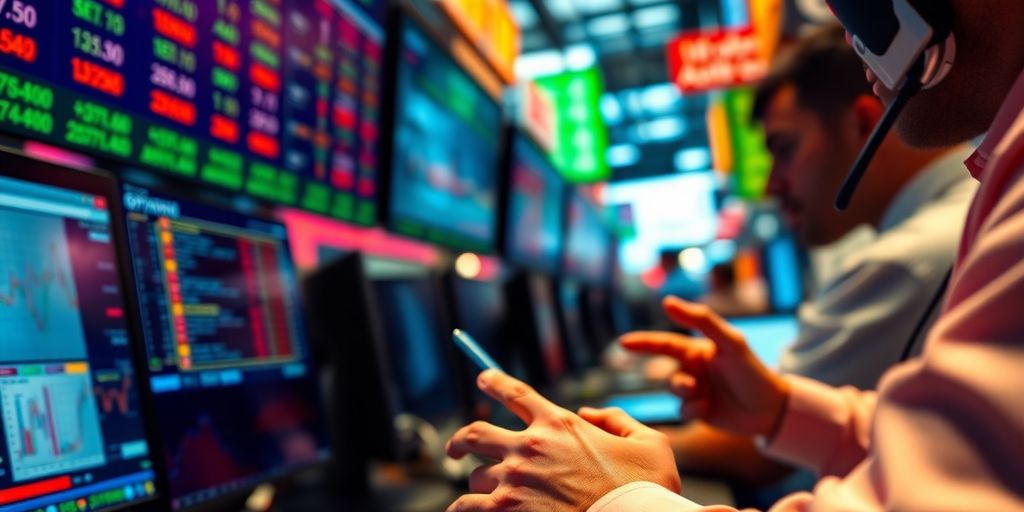 Trader actively engaged in options trading with tools.