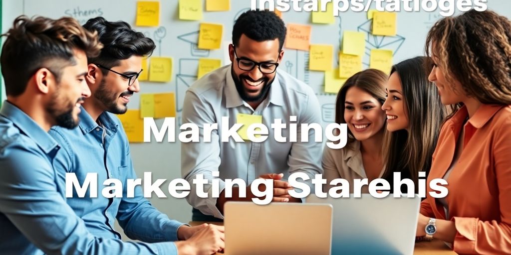 Gruppe von Unternehmern bei der Entwicklung von Marketingstrategien.