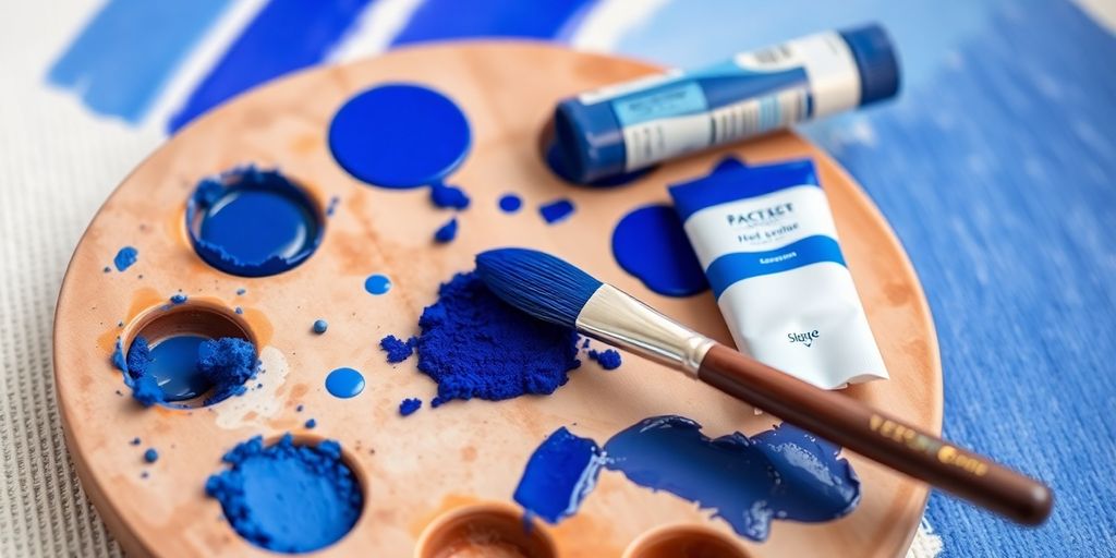 Historical blue pigments with modern art.