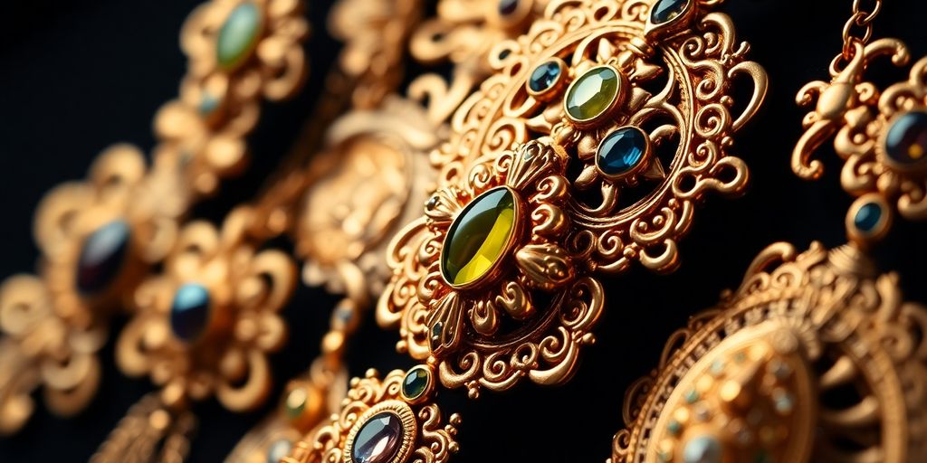 Bijoux religieux en or avec des détails raffinés.