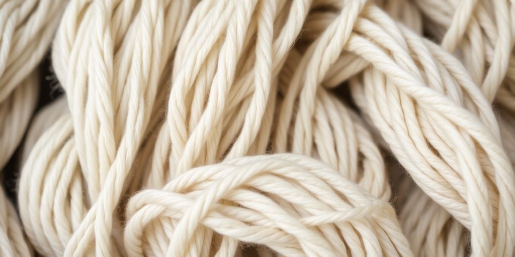 Hand-dyed linen yarn skeins in natural tones.