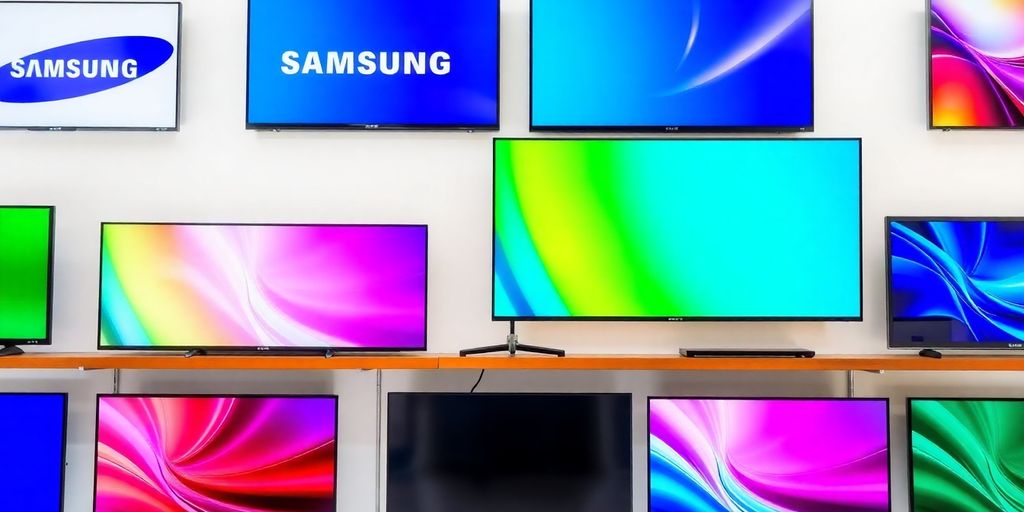 Verschiedene Fernseher von Samsung, LG, Sony und mehr.