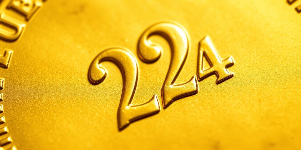 Gros plan sur une pièce d'or américaine de 20 dollars