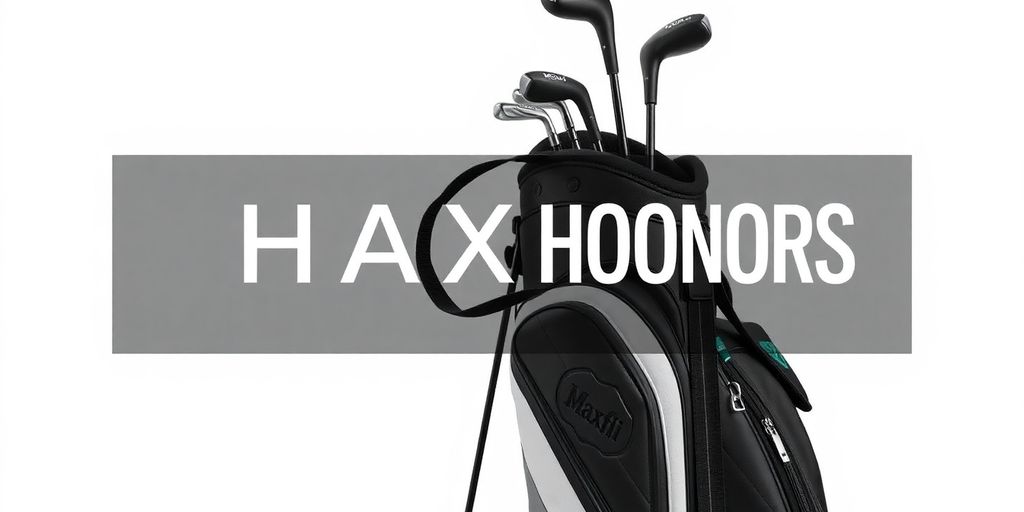 Maxfli Honors golf bag with clubs.