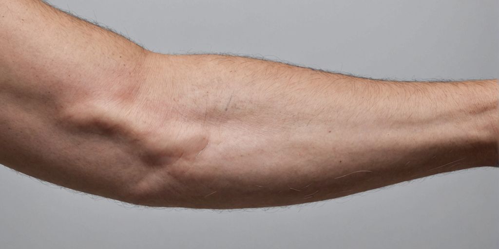 Man's arm with small implant