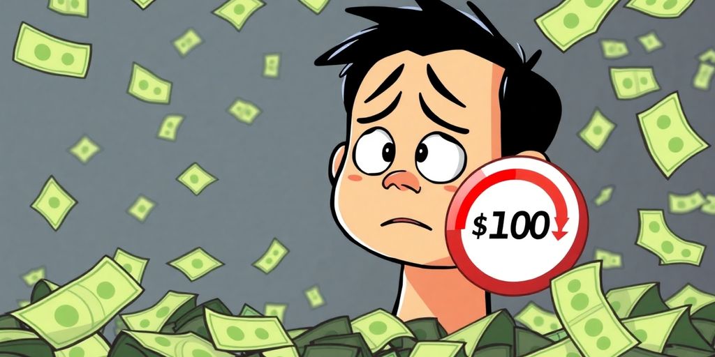 Cartoon hands holding loan papers with a red 'X'.