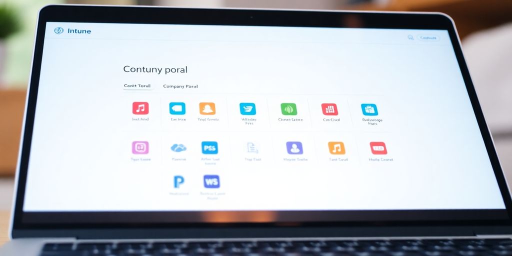 Intune Company Portal interface on a laptop.