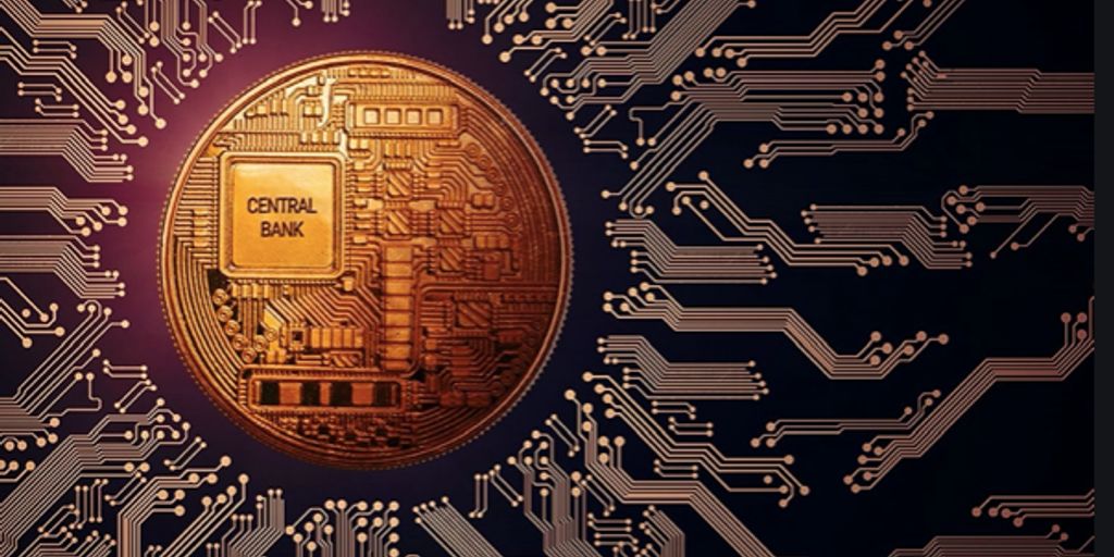 illustration of digital currency evolution, from early coins to modern cryptocurrency