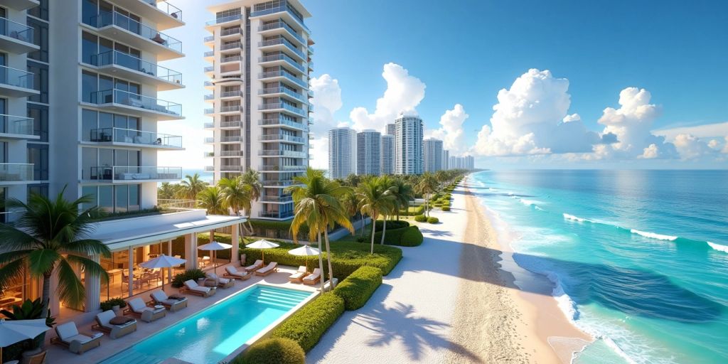 Sunny Isles new condos and beach scene