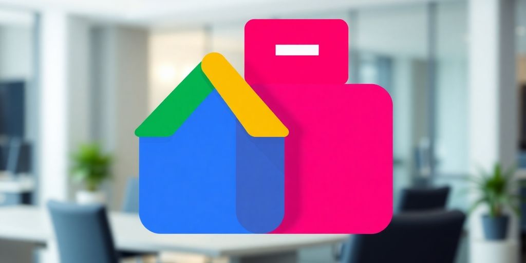 Overlap of business icons representing merged profiles.