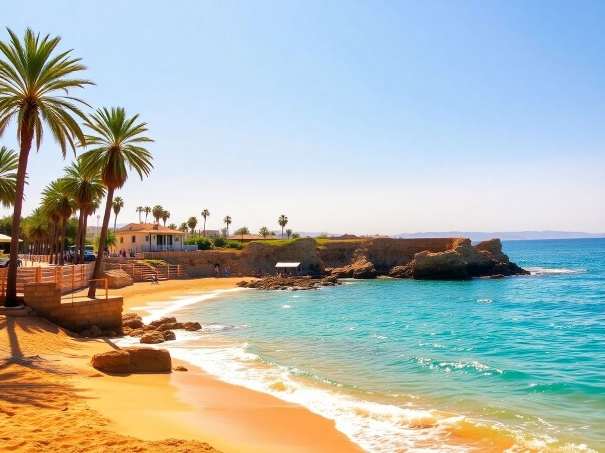 Plage d'Alicante ensoleillée avec une mer bleue claire.